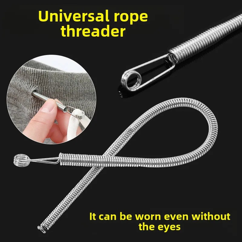 Bendable Spring Drawstring Threader Clip – DIY Sewing Elastic Band Tool