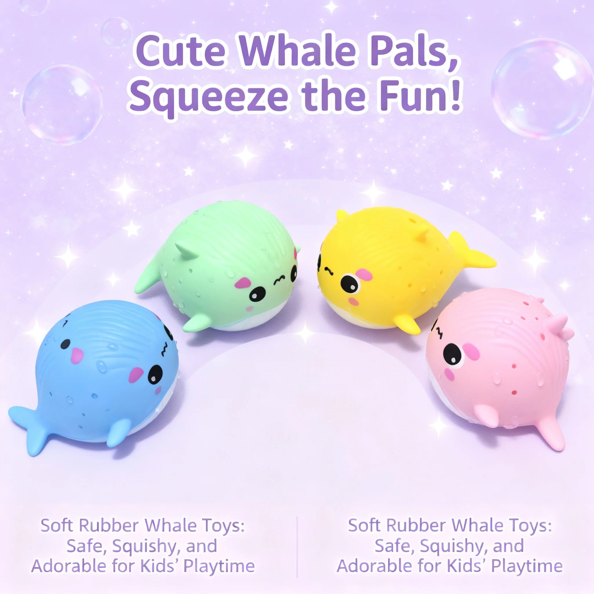 Whale Squishy Stress Relief Bath Toy for Kids