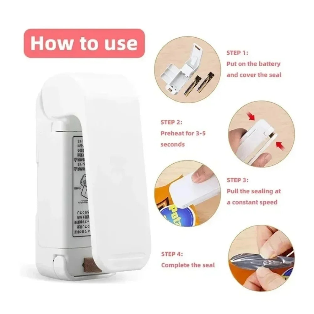 Portable Mini Heat Bag Sealing Machine – Reusable Food Bag Closure