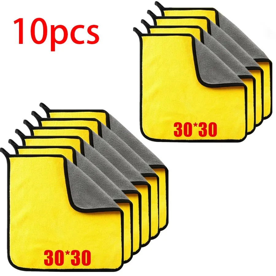Microfiber Car Cleaning Towel – Thickened Soft Drying Cloth (1-10 Pack)