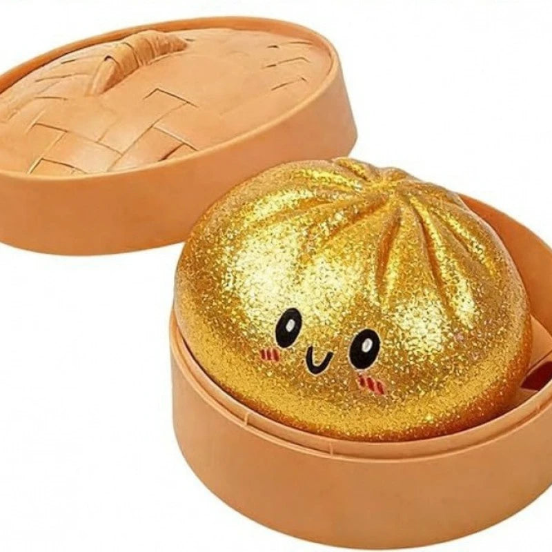 Glitter Dumpling Squishy Stress Relief Sensory Squeeze Toy