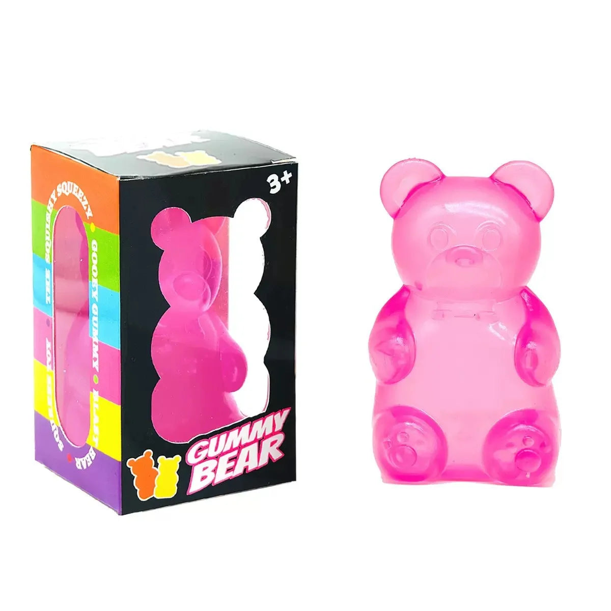 Deep Pink Squishy Stress Relief Slow Rising Hand Massage Toy (2-Pack)