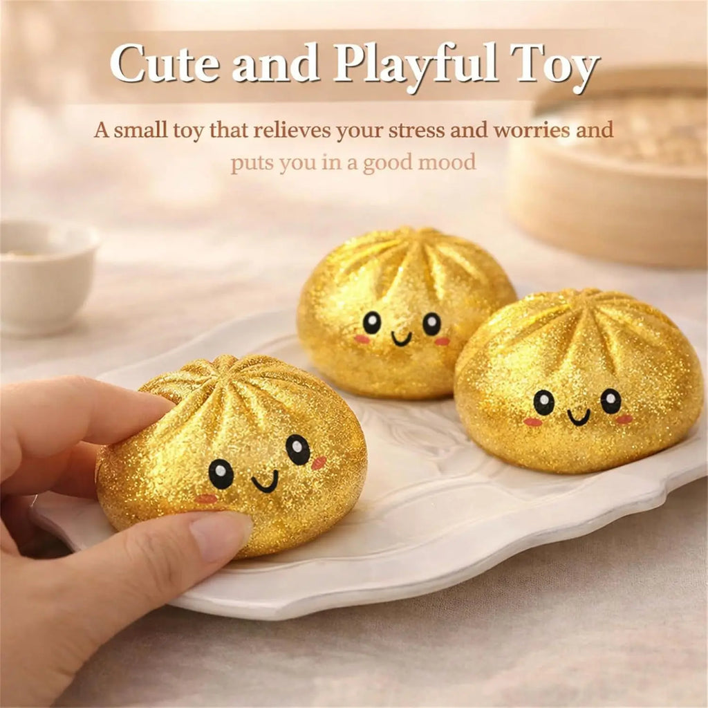 Glitter Dumpling Squishy Stress Relief Sensory Squeeze Toy