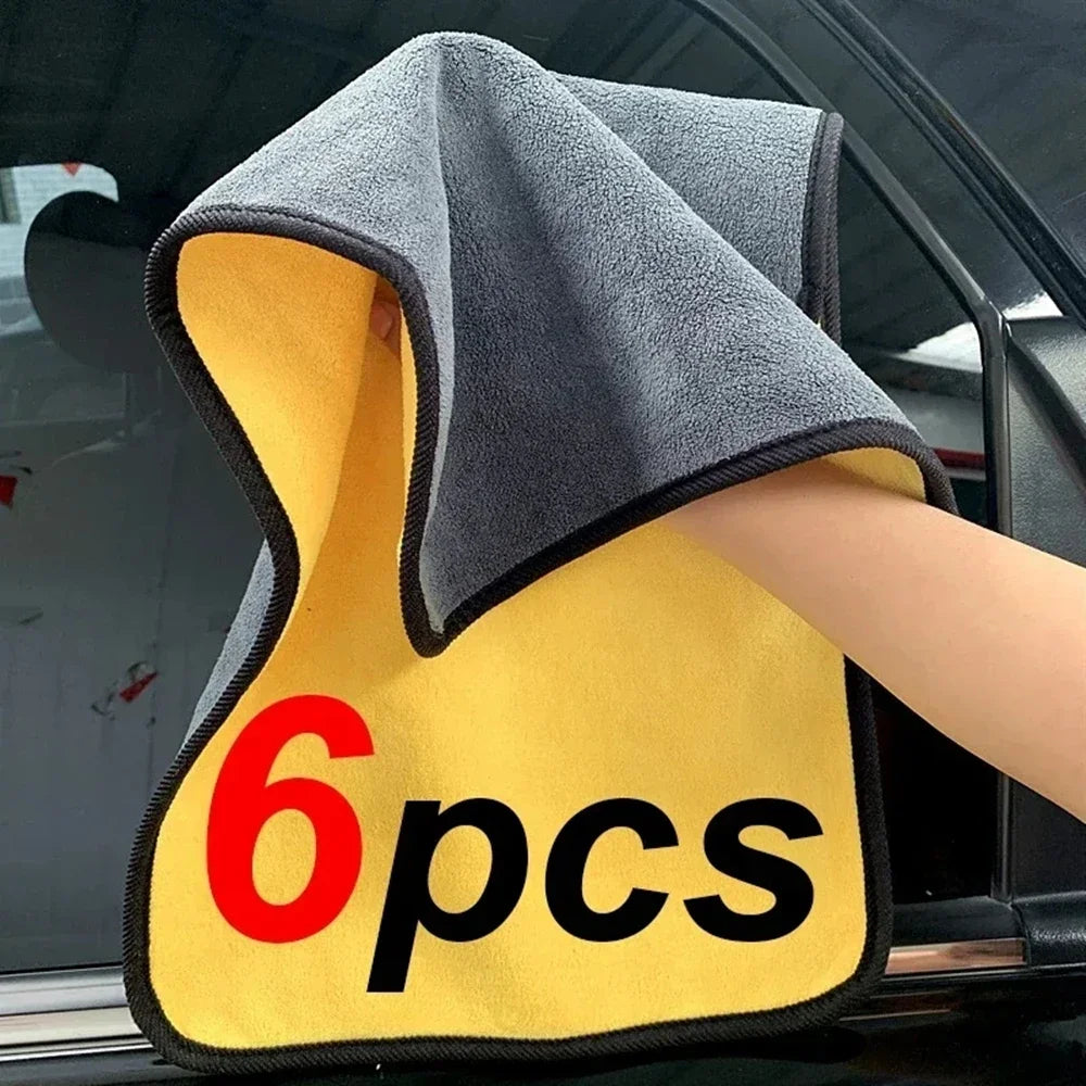 Microfiber Car Cleaning Towel – Thickened Soft Drying Cloth (1-10 Pack)