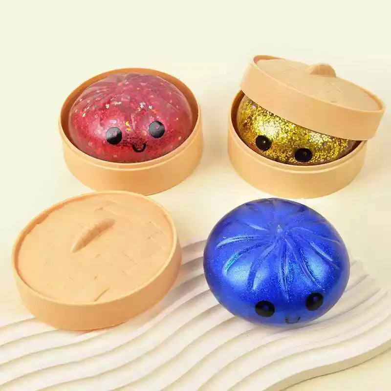 Glitter Dumpling Squishy Stress Relief Sensory Squeeze Toy