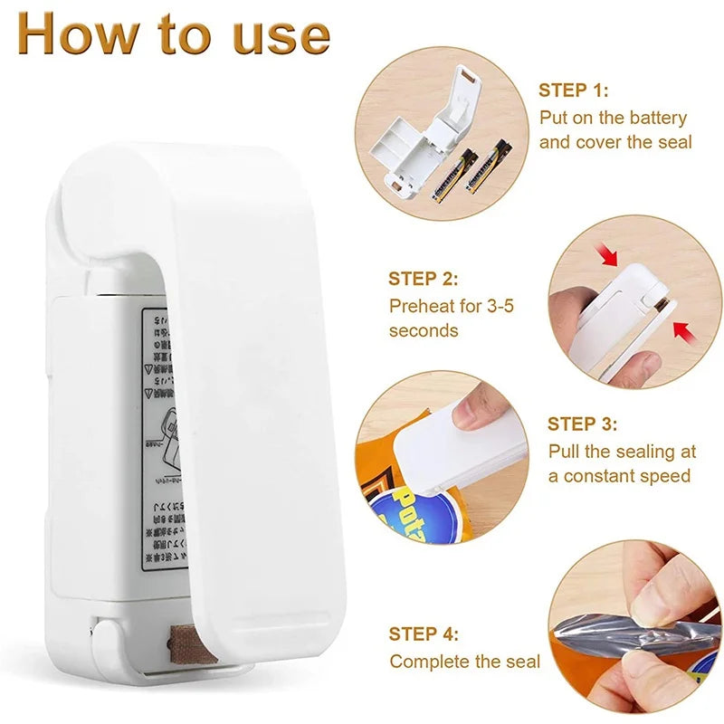 Mini Heat Bag Seal Machine – Thermal Plastic Food Bag Sealer