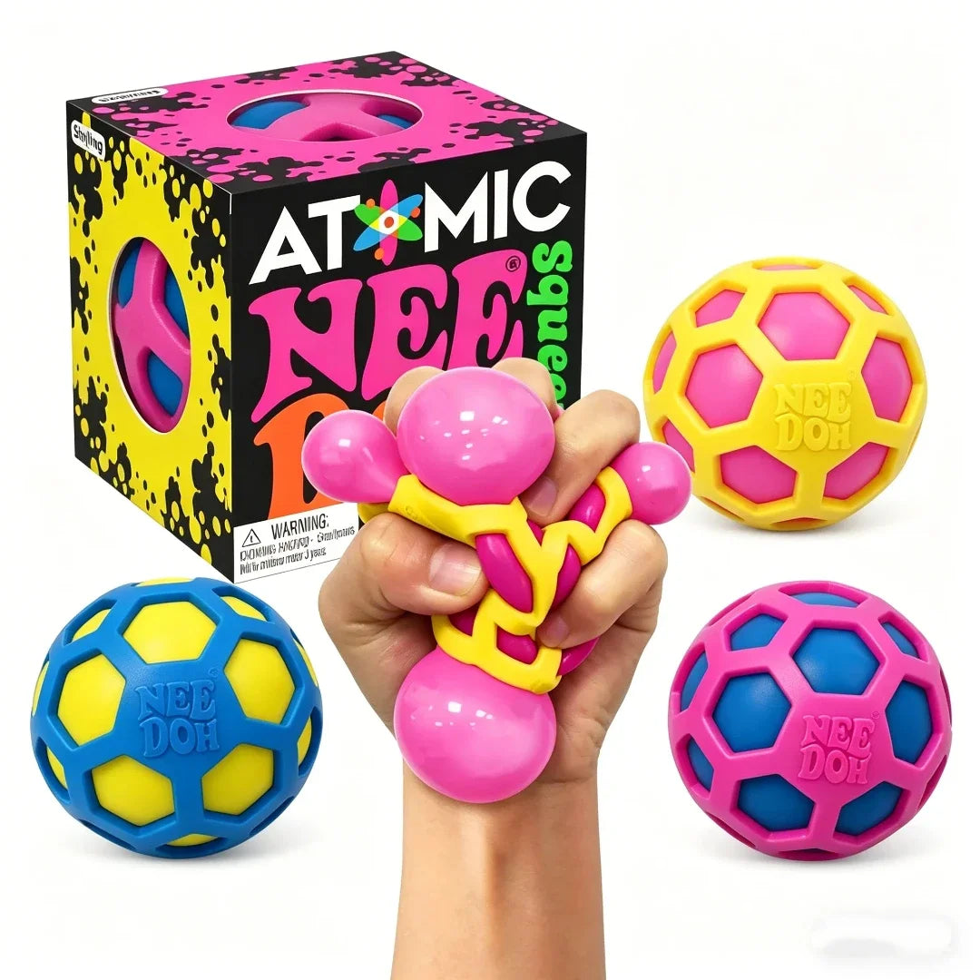 Schylling NeeDoh Atomic Stress Relief Ball – Anti-Anxiety Sensory Fidget Toy