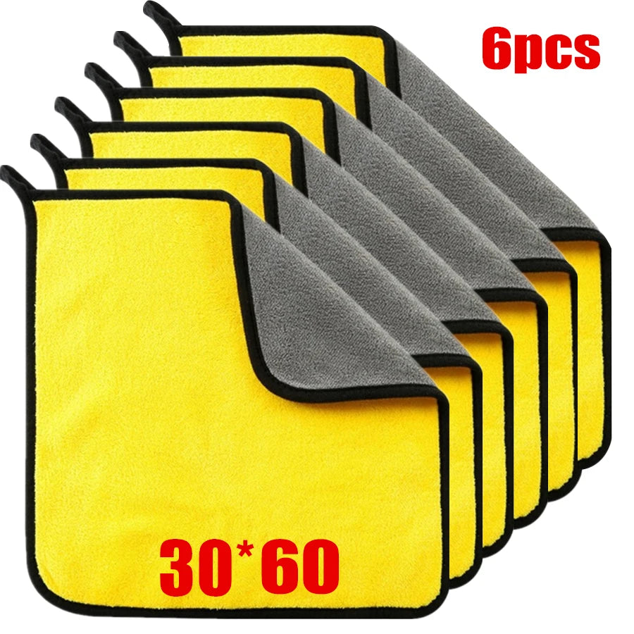 Microfiber Car Cleaning Towel – Thickened Soft Drying Cloth (1-10 Pack)
