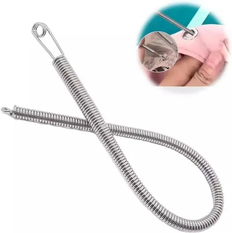 Bendable Spring Drawstring Threader Clip – DIY Sewing Elastic Band Tool
