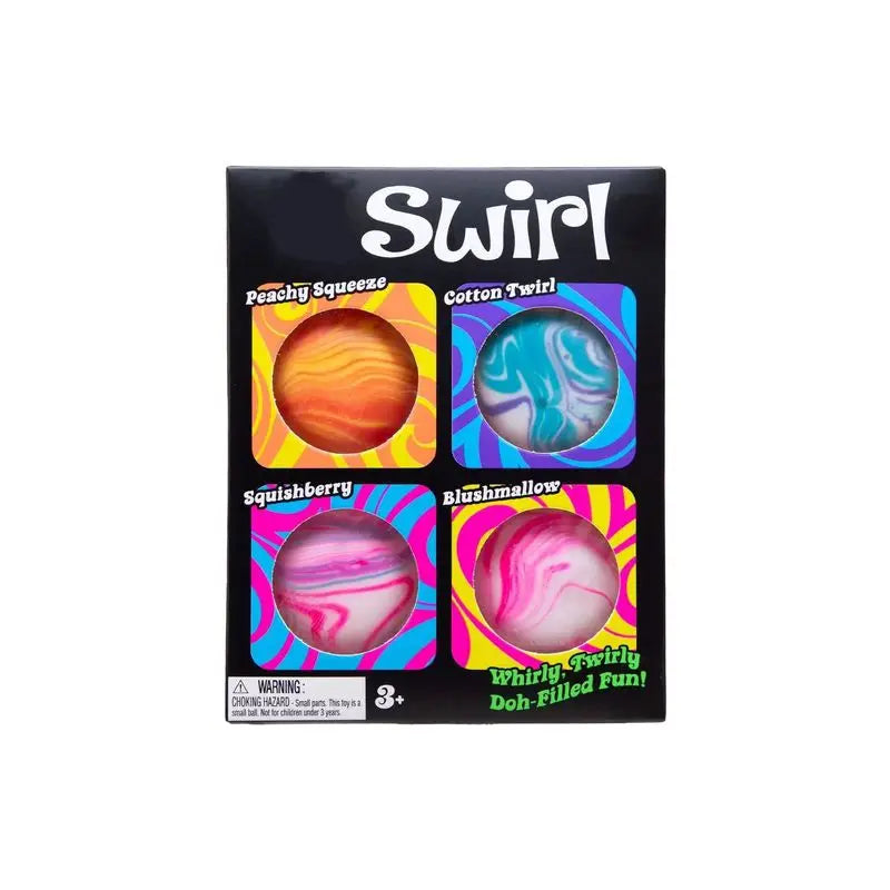 Swirl NeeDoh Teenie Stress Balls – Ultra Squishy Blind Box (4-Pack)