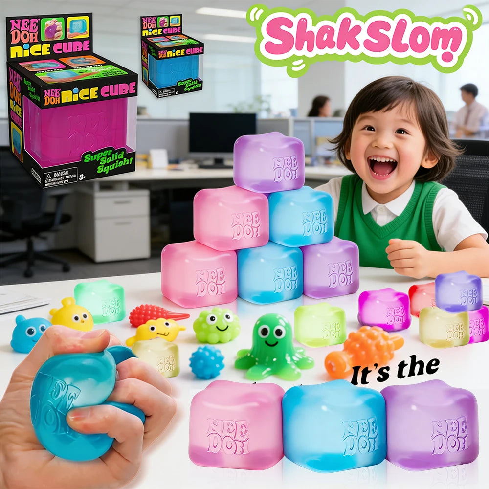 Schylling NeeDoh Nice Cube Sensory Stress Relief Squeeze Toy